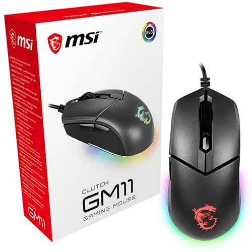MSI Gaming 5000 Adjustable DPI RGB USB Gaming Grade Optical Wired Gaming Mouse