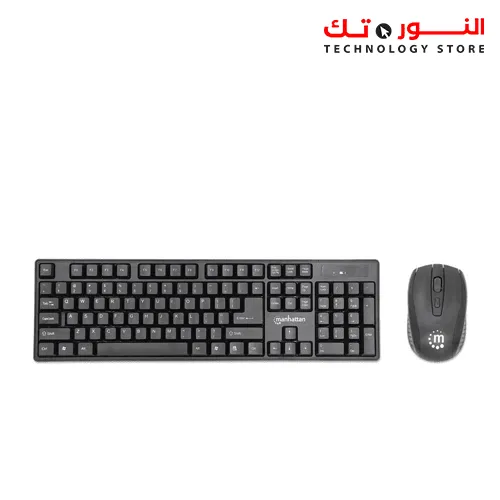 Manhattan Wireless Keyboard and Optical Mouse Set  - (KB717) - Black