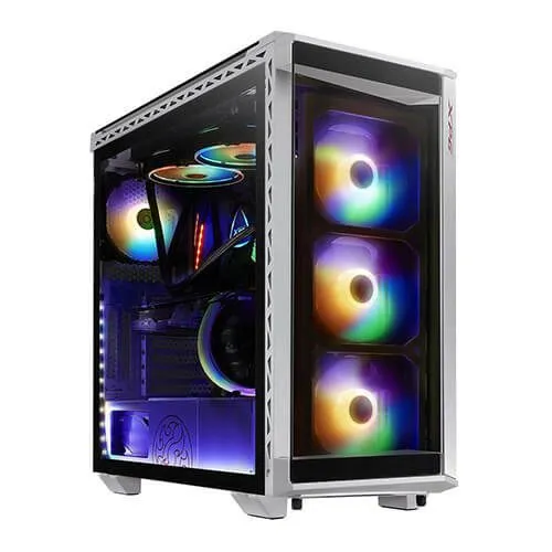 XPG BATTLECRUISER ATX MID-TOWER GAMING COMPUTER CASE (WHITE)