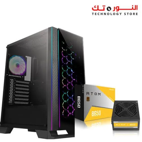 ANTEC NX600 Mid Tower Gaming Case (4 X 120 Mm ARGB ) + Atom B650 80+ Bronze