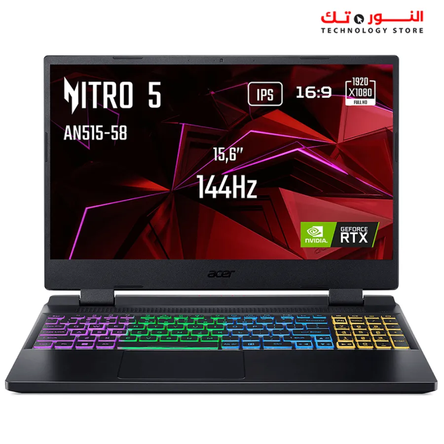 ACER NITRO 5 AN515-58-526E - Intel Core I5-12500H - NVIDIA GeForce RTX 3050 4GB - RAM 8GB DDR4 - 512GB NVMe -15.6 Inch FHD 144Hz