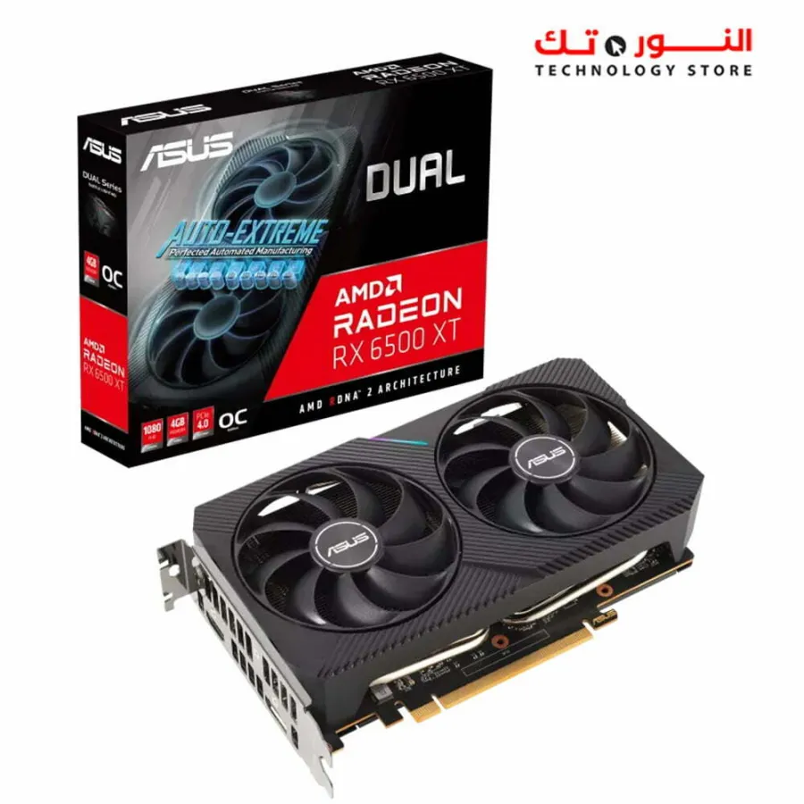 ASUS Dual Radeon™ RX 6500 XT OC Edition 4GB GDDR6