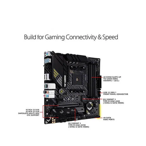 ASUS TUF Gaming B450M-PRO S AMD AM4 3rd Gen Ryzen Micro ATX Gaming Motherboard