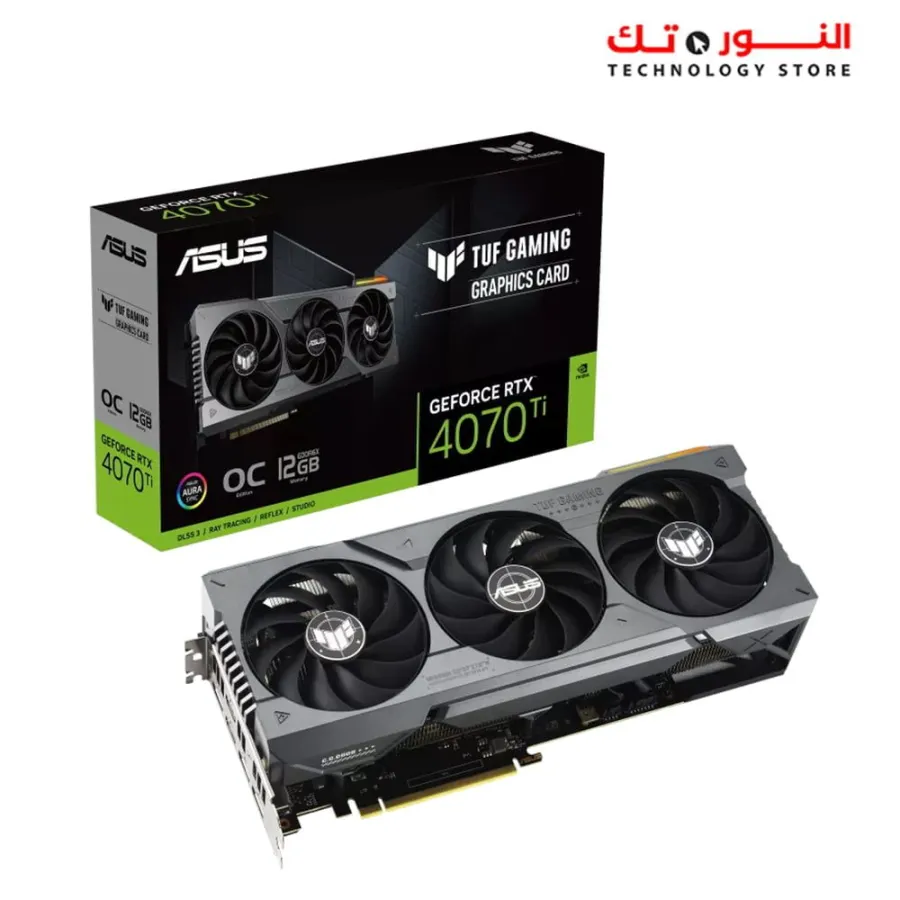 ASUS TUF Gaming GeForce RTX™ 4070 Ti 12GB GDDR6X OC Edition with DLSS 3, lower temps, and enhanced durability