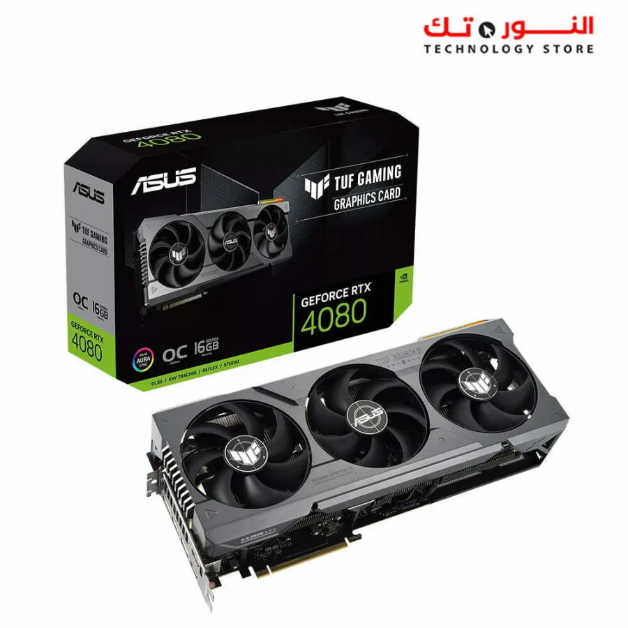 ASUS TUF Gaming GeForce RTX™ 4080 16GB GDDR6X OC Edition with DLSS 3, lower temps, and enhanced durability