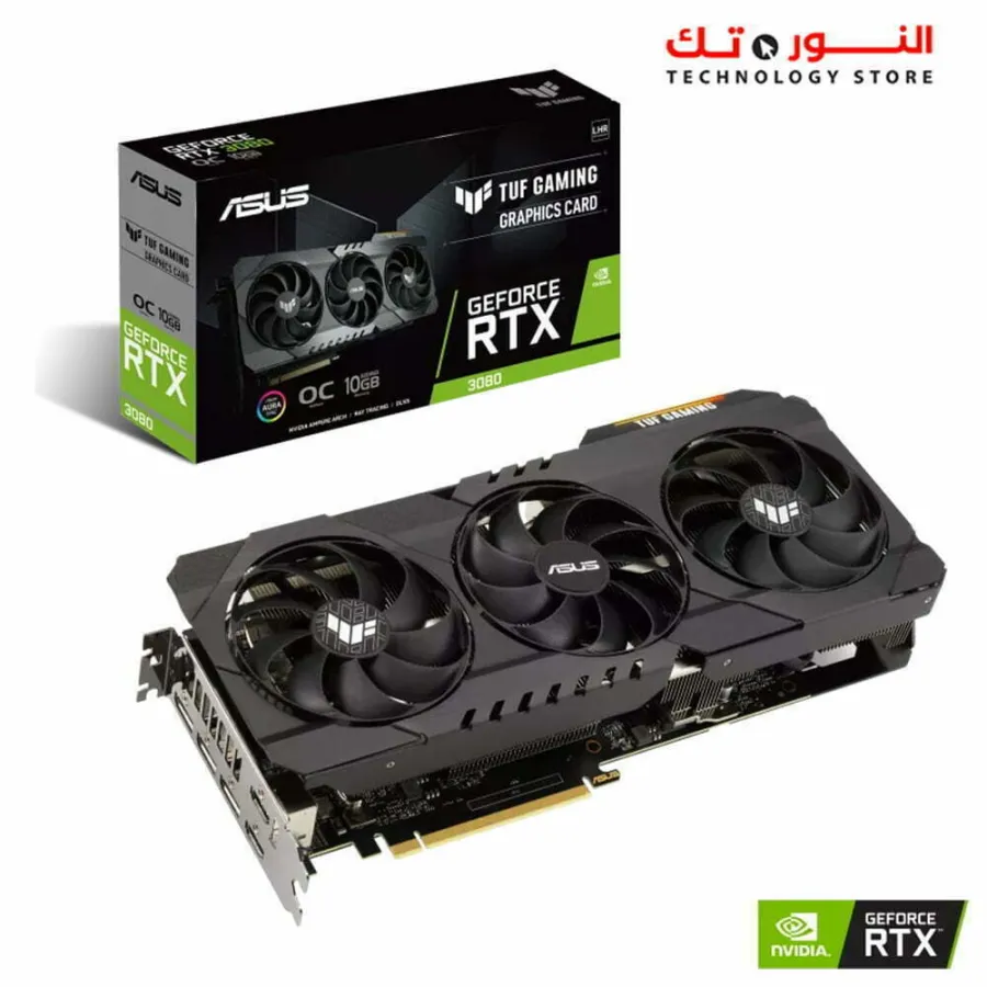 ASUS TUF Gaming NVIDIA GeForce RTX 3080 V2 OC Edition Graphics Card-PCIe 4.0, 10GB GDDR6X, LHR