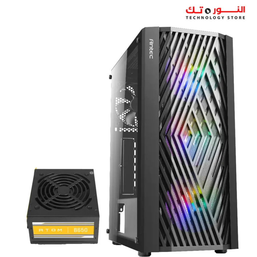 Antec NX291 ATX Mid-Tower Case 4Fan 3 120M ARGB 1 120M Normal PSU Antec Atom B650 Bronze Certified