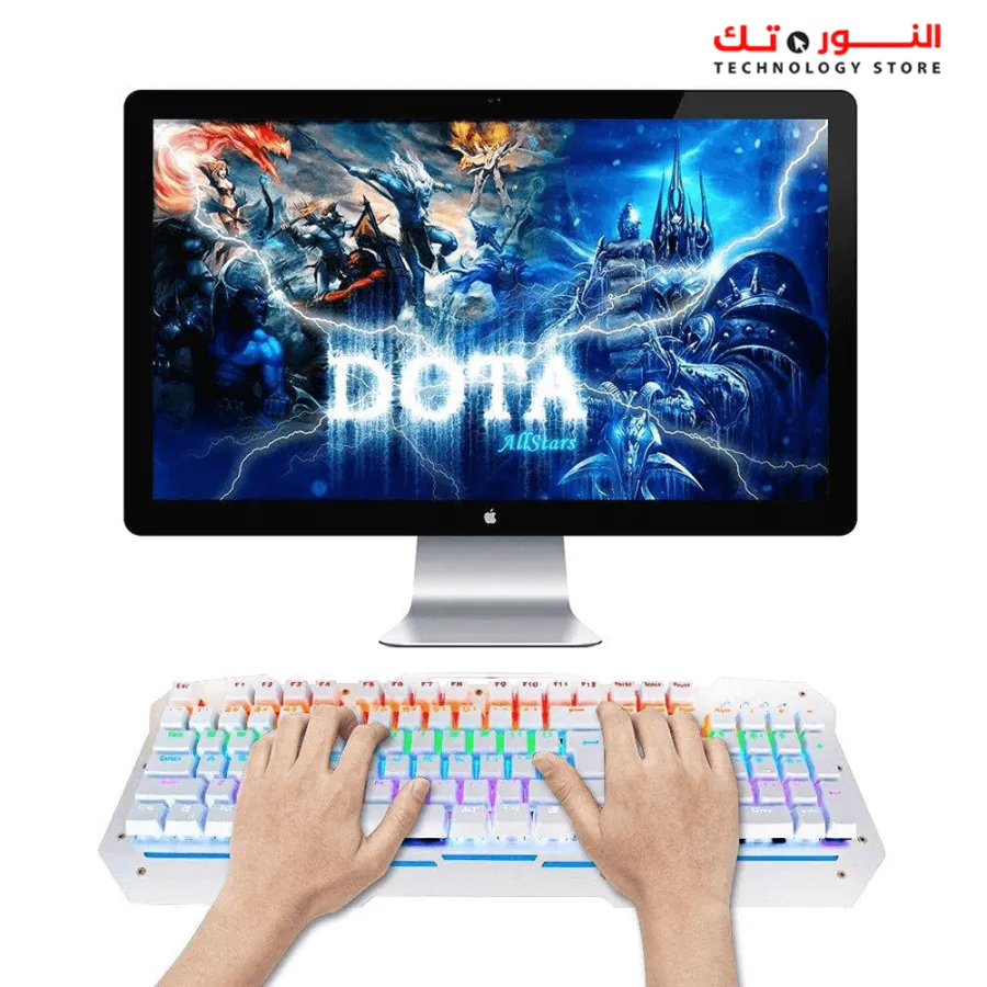 Aula Si-2009 Mechanical Gaming Keyboard with 7 Colors Backlit-white