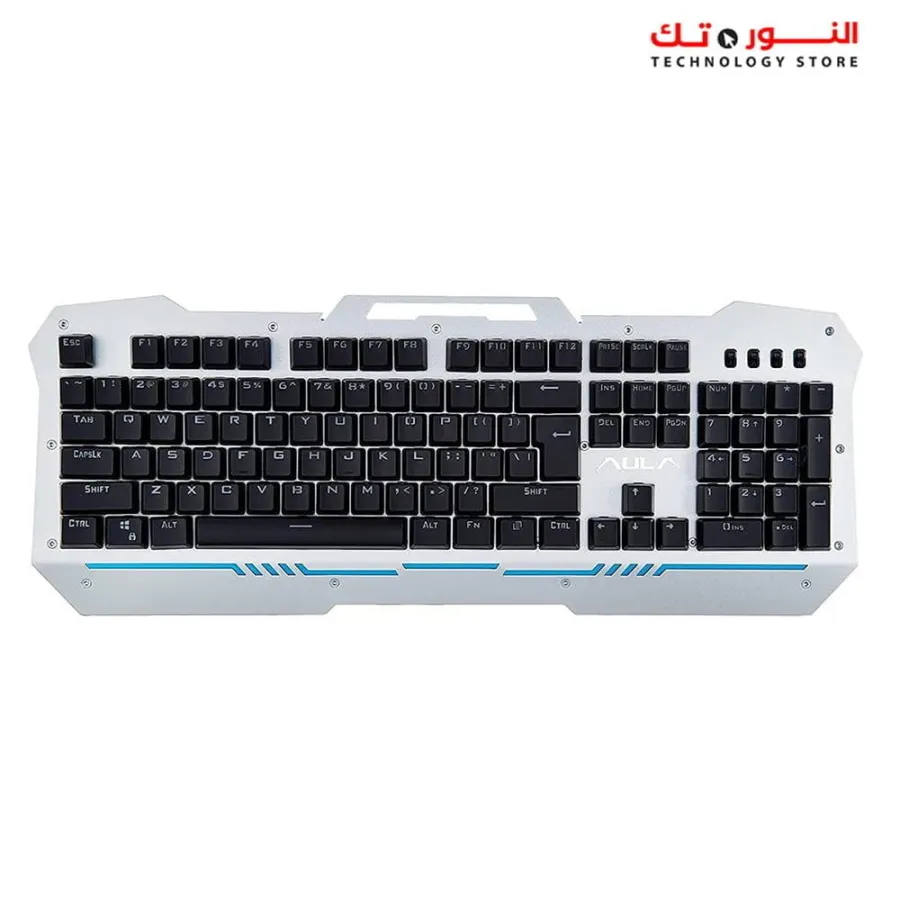 Aula Si-2009 Mechanical Gaming Keyboard With 7 Colors Backlit - Grey Black