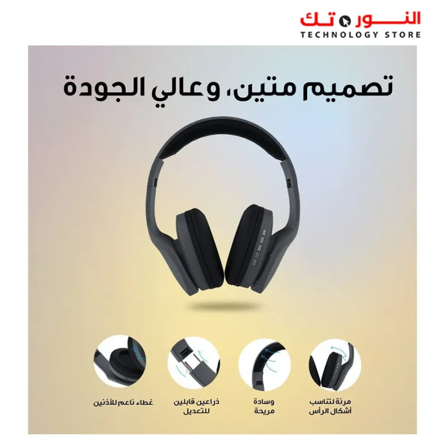 Bingozones B1 Wireless Over-Ear, Foldable Bluetooth and Wired Stereo Headset with Micro SD/TF, FM for Cell Phone