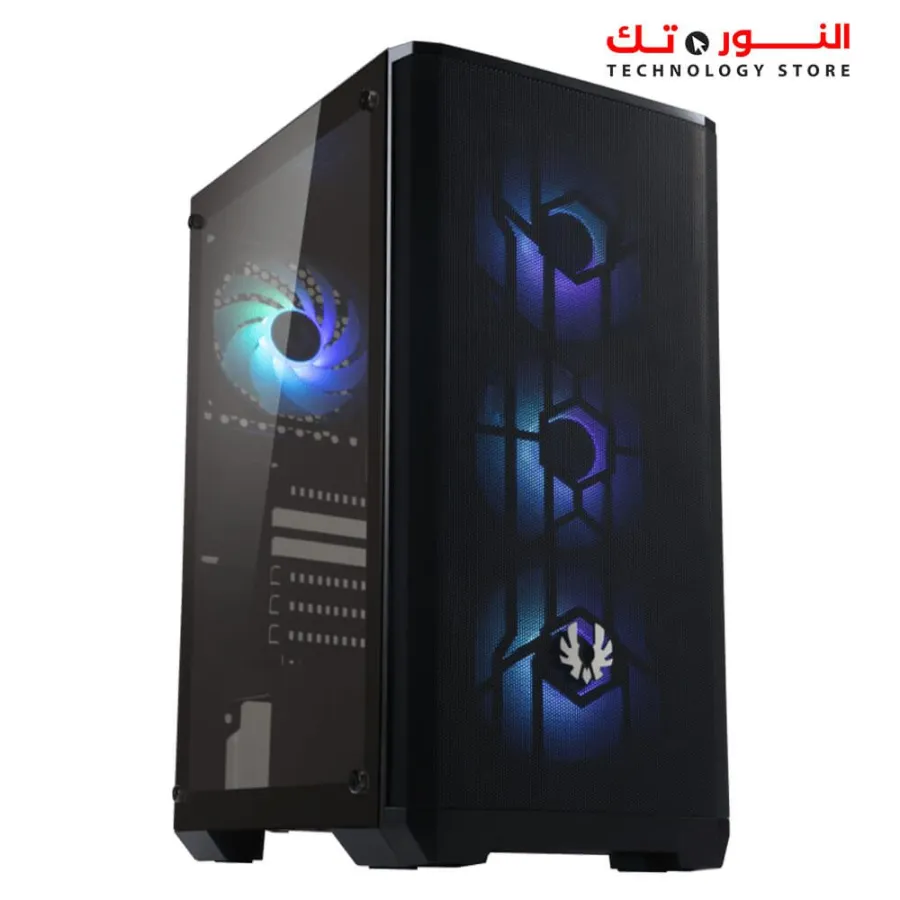 BitFenix Nova Mesh SE TG Mid Tower Case Tempered Glass Window 4F-RGB - Black