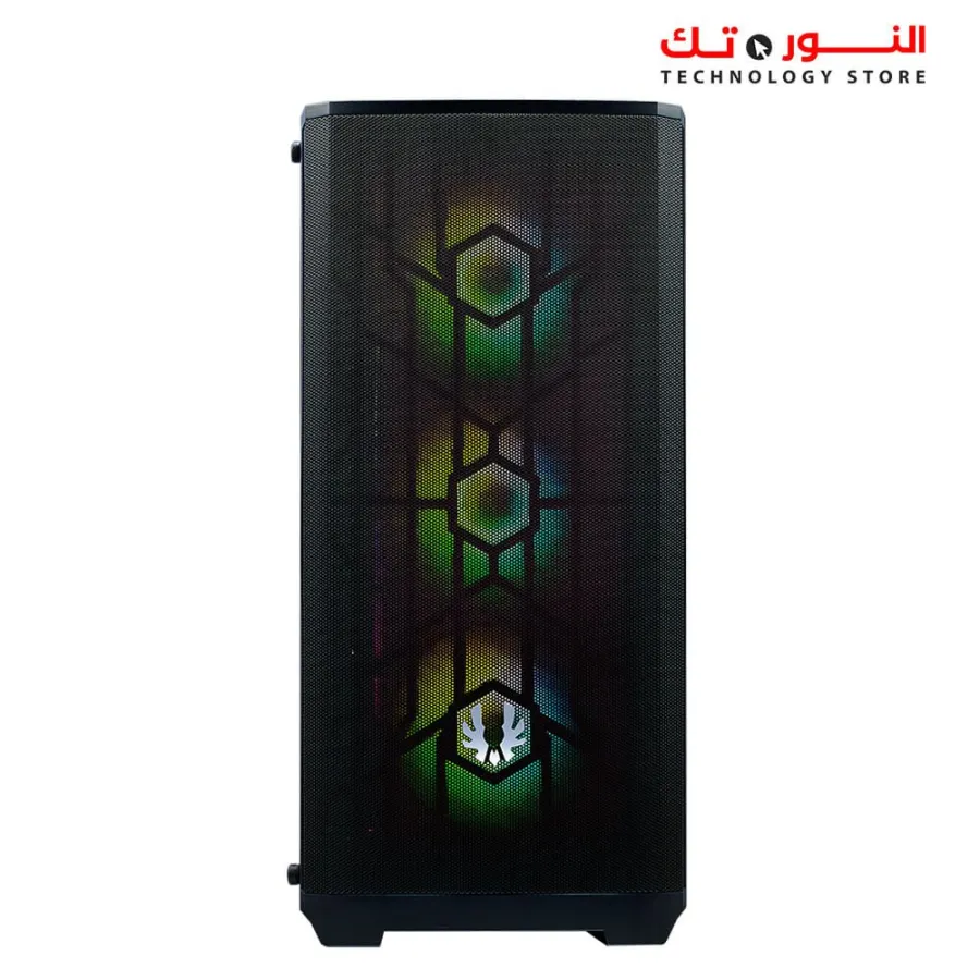 BitFenix Nova Mesh SE TG Mid Tower Case Tempered Glass Window 4F-RGB - Black