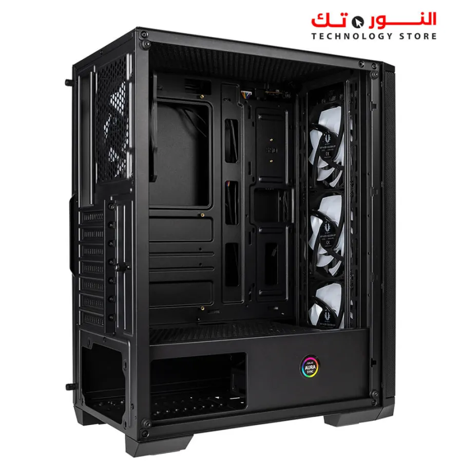 BitFenix Nova Mesh SE TG Mid Tower Case Tempered Glass Window 4F-RGB - Black