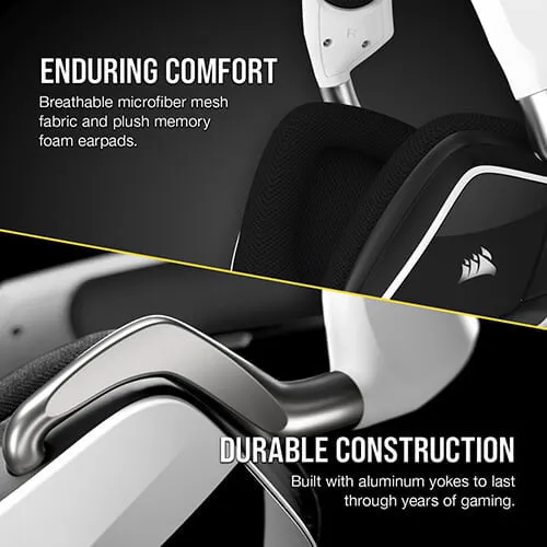 CORSAIR VOID RGB ELITE USB Premium Gaming Headset with 7.1 Surround Sound — White