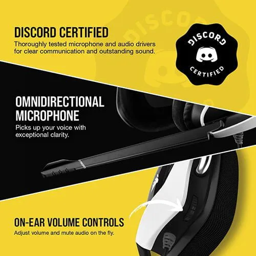 CORSAIR VOID RGB ELITE USB Premium Gaming Headset with 7.1 Surround Sound — White
