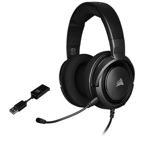CORSAIR HS45 SURROUND Gaming Headset — Carbon