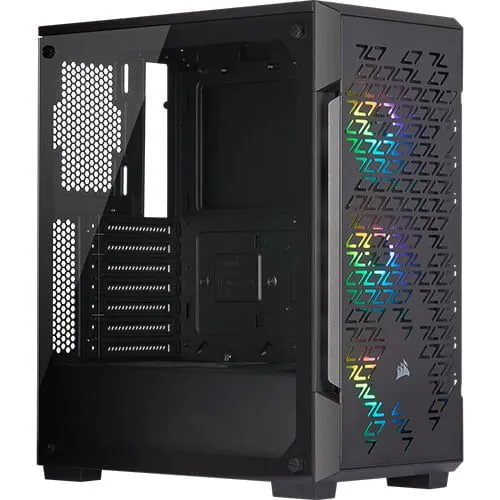 CORSAIR iCUE 220T RGB Airflow Tempered Glass Mid-Tower Smart Case — Black