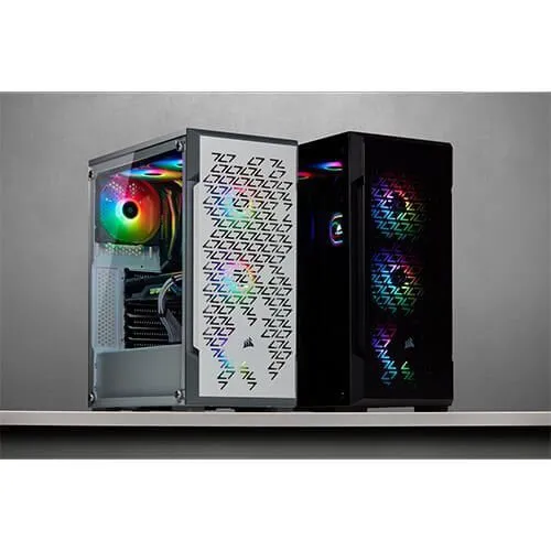 CORSAIR iCUE 220T RGB Airflow Tempered Glass Mid-Tower Smart Case — White
