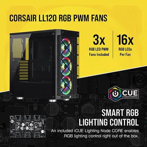 CORSAIR iCUE 465X RGB Mid-Tower ATX Smart Case — Black