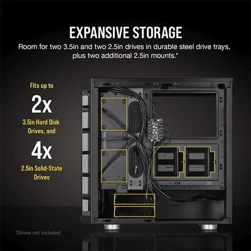 CORSAIR iCUE 465X RGB Mid-Tower ATX Smart Case — Black