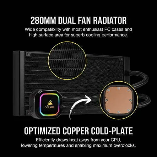 CORSAIR iCUE H115i RGB PRO XT Liquid CPU Cooler