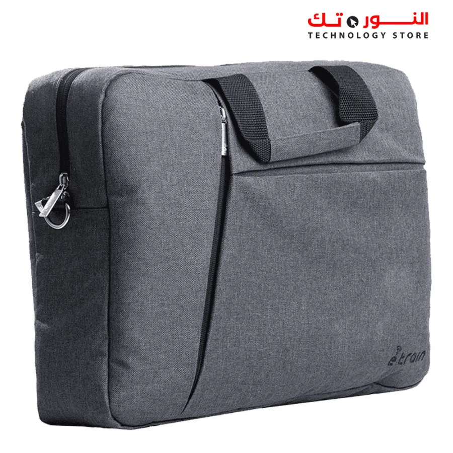 E-train (BG11A)-(BG11B) Laptop Messenger Shoulder Bag up to 15.6" - Grey - Black