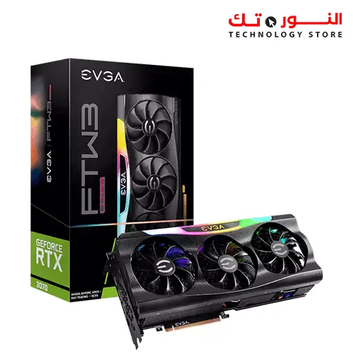 EVGA GeForce RTX 3070 FTW3 ULTRA GAMING 08G-P5-3767-KL 8GB GDDR6 iCX3 Technology ARGB LED Metal Backplate LHR