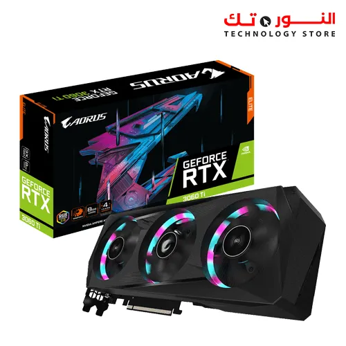 GIGABYTE AORUS GEFORCE RTX 3060 TI ELITE 8GB GDDR6 PCI EXPRESS 4.0 ATX VIDEO CARD GV-N306TAORUS E-8GD (REV. 2.0) (LHR)