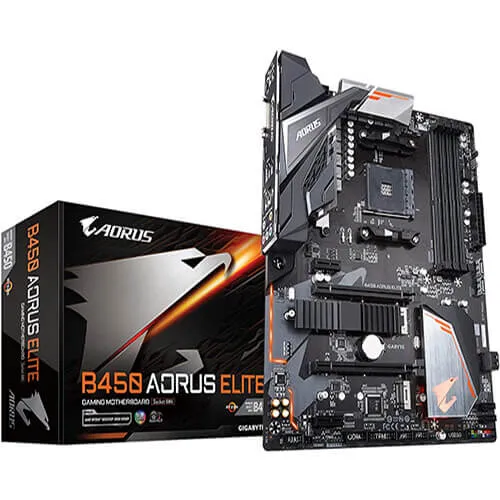 GIGABYTE B450 AORUS ELITE (AMD Ryzen AM4/ATX/M.2 Thermal Guard/Hmdi/DVI/USB 3.1/DDR4/Motherboard)