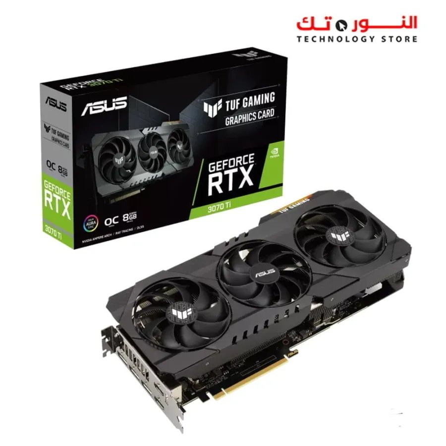 TUF Gaming GeForce RTX™ 3070 Ti OC Edition 8GB GDDR6X buffed-up design with chart-topping thermal performance