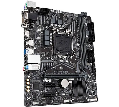 Gigabyte H410M S2H (LGA1200/ Intel/ H410/ Micro ATX/Ultra Durable/M.2/SATA 6Gb/s/8118 Gaming LAN/ DDR4/ HDMI 1.4/ DVI-D/Motherboard)