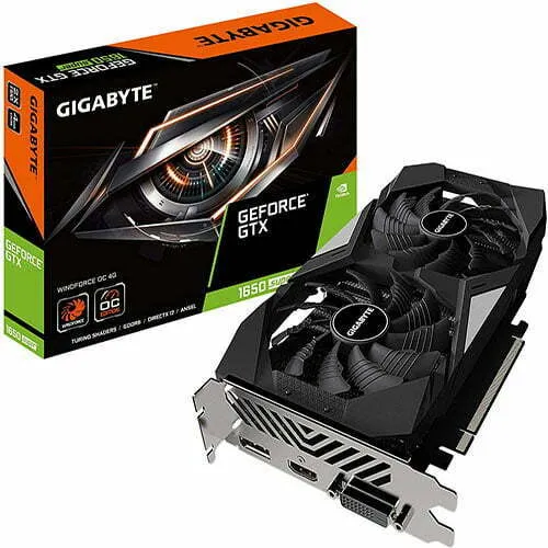 Gigabyte NVIDIA GeForce GTX 1650 Super Windforce OC 4G Graphics Card, 2X Windforce Fans, 4GB 128-Bit GDDR6, Video Card