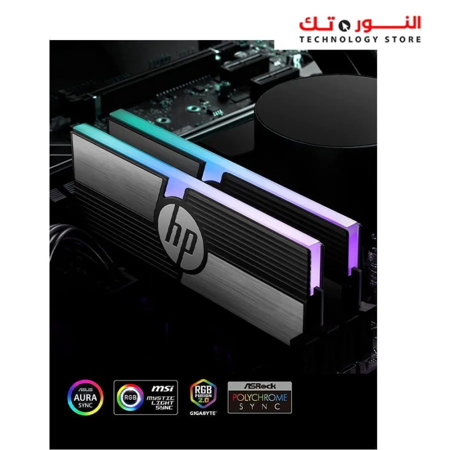 HP V10 RGB DDR4 3600MHz U-DIMM CL14 2x8G