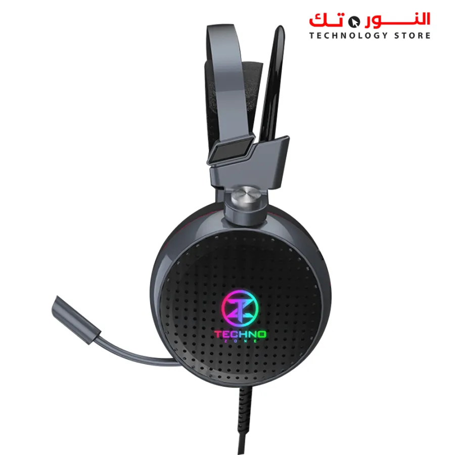 TechnoZone K63 Backlit LED Gaming Headset - Black