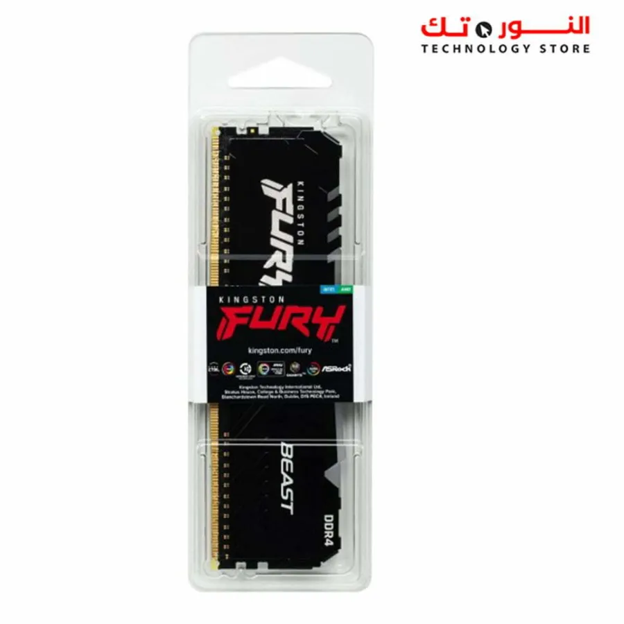Kingston Fury Beast RGB 8GB 3200MHz DDR4 CL16 Desktop Memory Single Stick