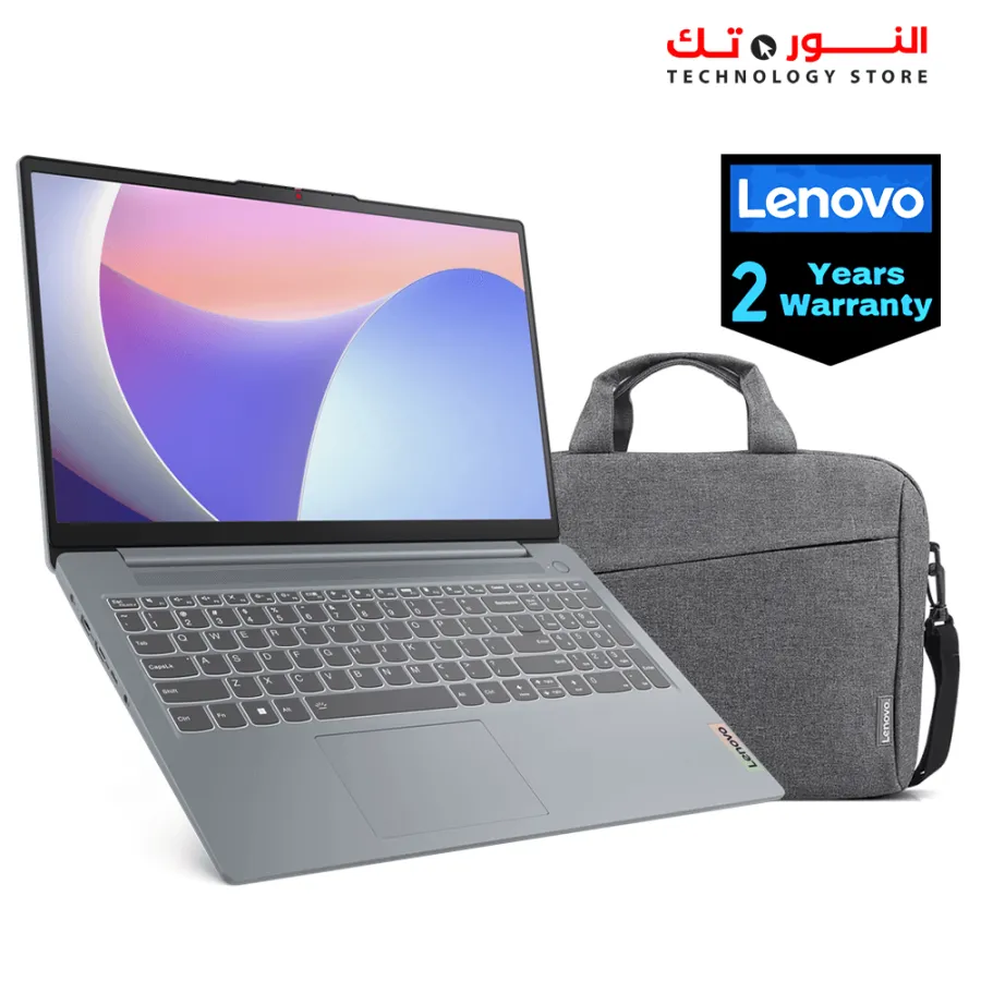 LENOVO IDEAPAD SLIM 3 15IAH8 LAPTOP INTEL CORE I5-12450H – 8GB DDR5 4800MHZ – 512GB SSD NVME – INTEL UHD GRAPHICS – 15.6 FHD 300NITS – FINGERPRINT – WIN 11 – 2Y WARRANTY – CASUAL TOPLOADER BAG