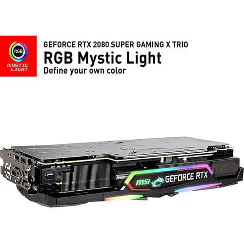 MSI Gaming GeForce RTX 2080 Super 8GB GDRR6 256-Bit HDMI/DP Nvlink Tri-Frozr Turing Architecture Overclocked Graphics Card (RTX 2080 Super Gaming X Trio)
