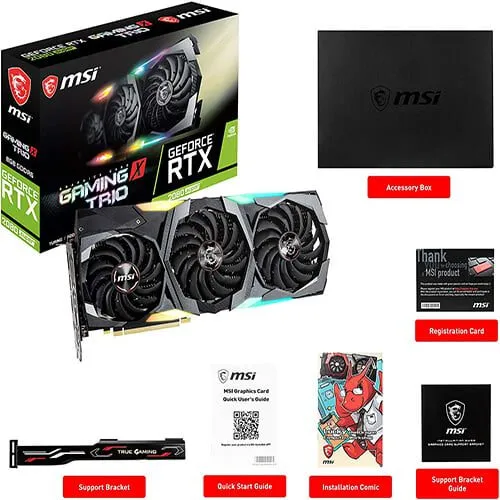 MSI Gaming GeForce RTX 2080 Super 8GB GDRR6 256-Bit HDMI/DP Nvlink Tri-Frozr Turing Architecture Overclocked Graphics Card (RTX 2080 Super Gaming X Trio)