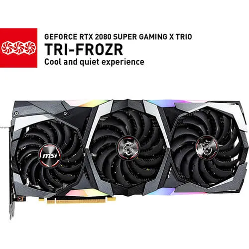 MSI Gaming GeForce RTX 2080 Super 8GB GDRR6 256-Bit HDMI/DP Nvlink Tri-Frozr Turing Architecture Overclocked Graphics Card (RTX 2080 Super Gaming X Trio)
