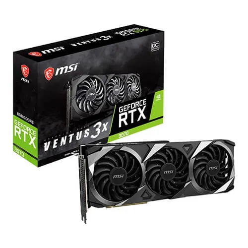 MSI Gaming GeForce RTX 3070 8GB GDRR6 256-Bit HDMI/DP TORX Fan 3.0 Ampere Architecture OC Graphics Card (RTX 3070 Ventus 3X OC)