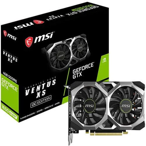 MSI GeForce GTX 1650 Super Ventus 4GB GDRR6  XS OC Gaming HDMI/DP/DVI HDCP Support DirectX 12 Dual Fan VR Ready OC Graphics Card