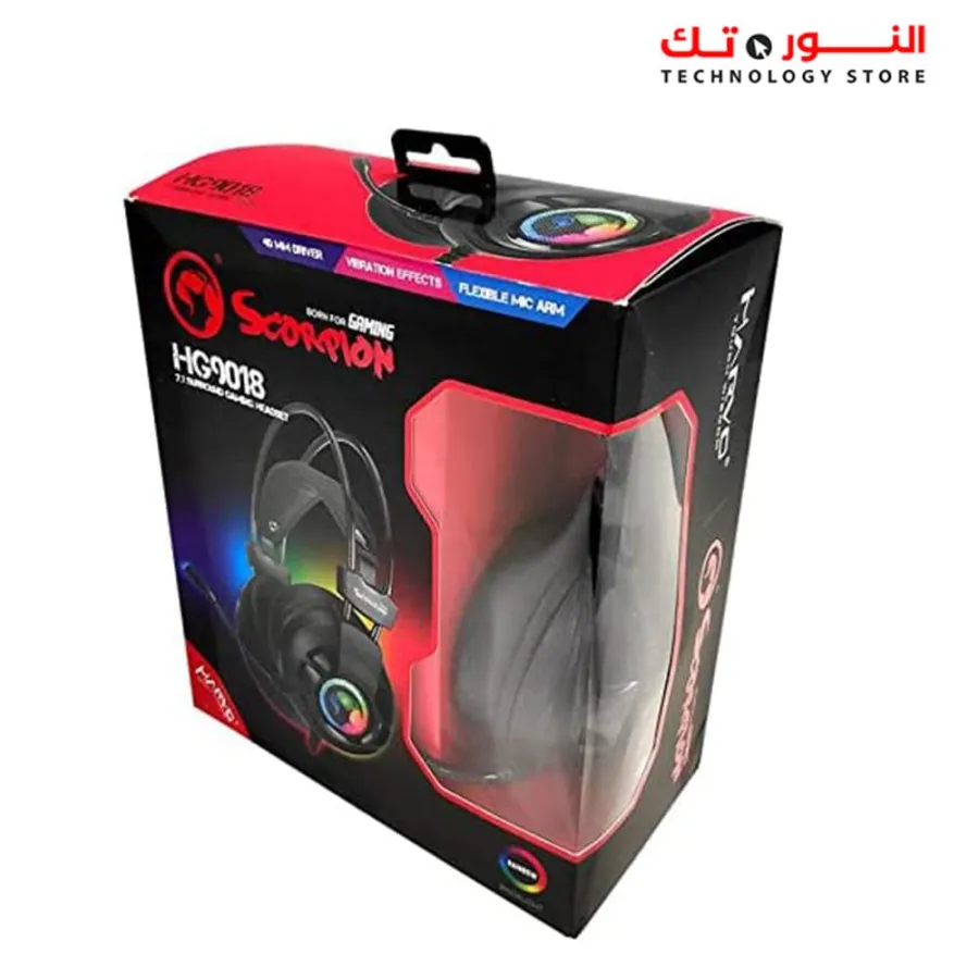 Marvo Scorpion HG9018 USB Gaming Headset Surround Sound 7.1 Drivers 40MM Noise Cancellation Microphone