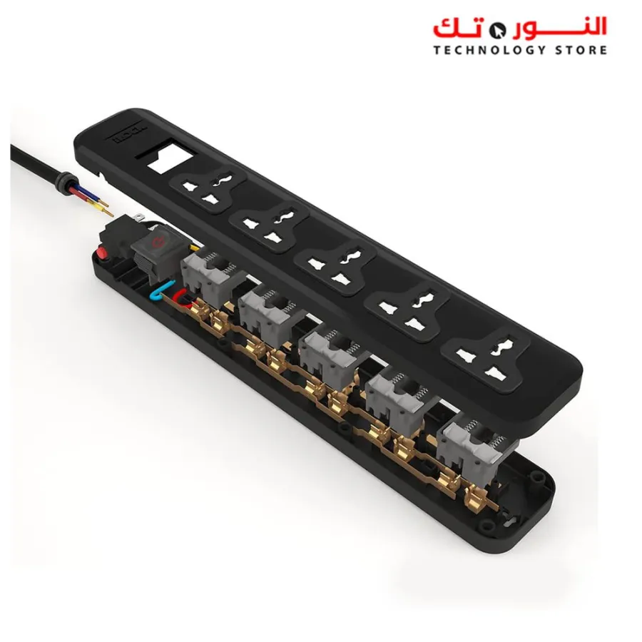Power Strip 5 Universal Outlets with Overload Switch