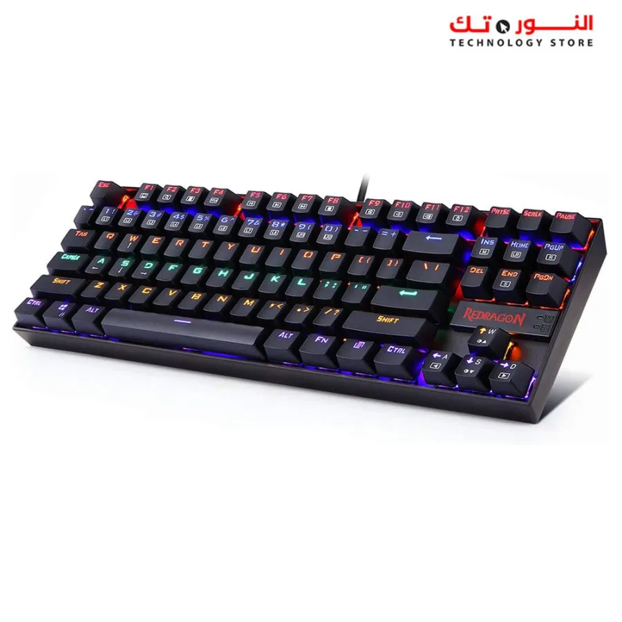Redragon K552-R KUMARA Mechanical Gaming Keyboard 87 Key Rainbow LED Backlit Wired with Anti-Dust Proof Switches