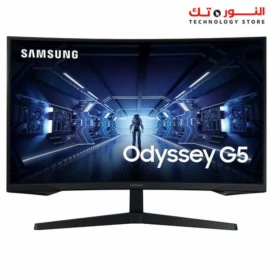 SAMSUNG 32 Inch Odyssey G5 Gaming Monitor with 1000R Curved Screen, 144Hz, 1ms, FreeSync Premium, 2K (LC32G55TQBMXEG), Black