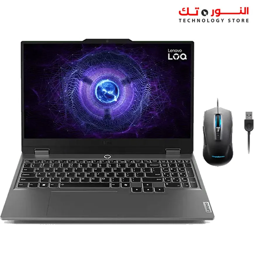 LENOVO LOQ 15IAX9 GAMING LAPTOP INTEL CORE I5-12450HX - NVIDIA RTX 2050 4G - RAM 16G DDR5 - SSD 512G - 15.6 FHD 144HZ G-SYNC SRGB 100% - M100 RGB Mouse