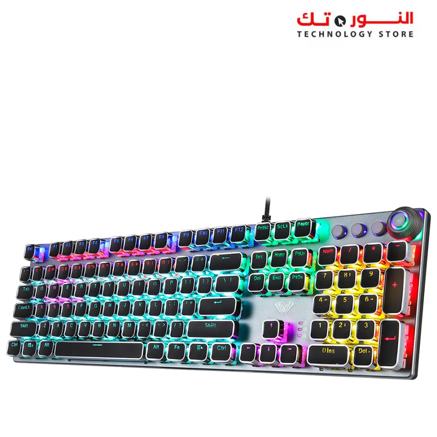 AULA F2088 GAMING MECHANICAL KEYBOARD BLUE BROWN BLACK SWITCH WIRED USB Gaming Keyboard with Metal Button