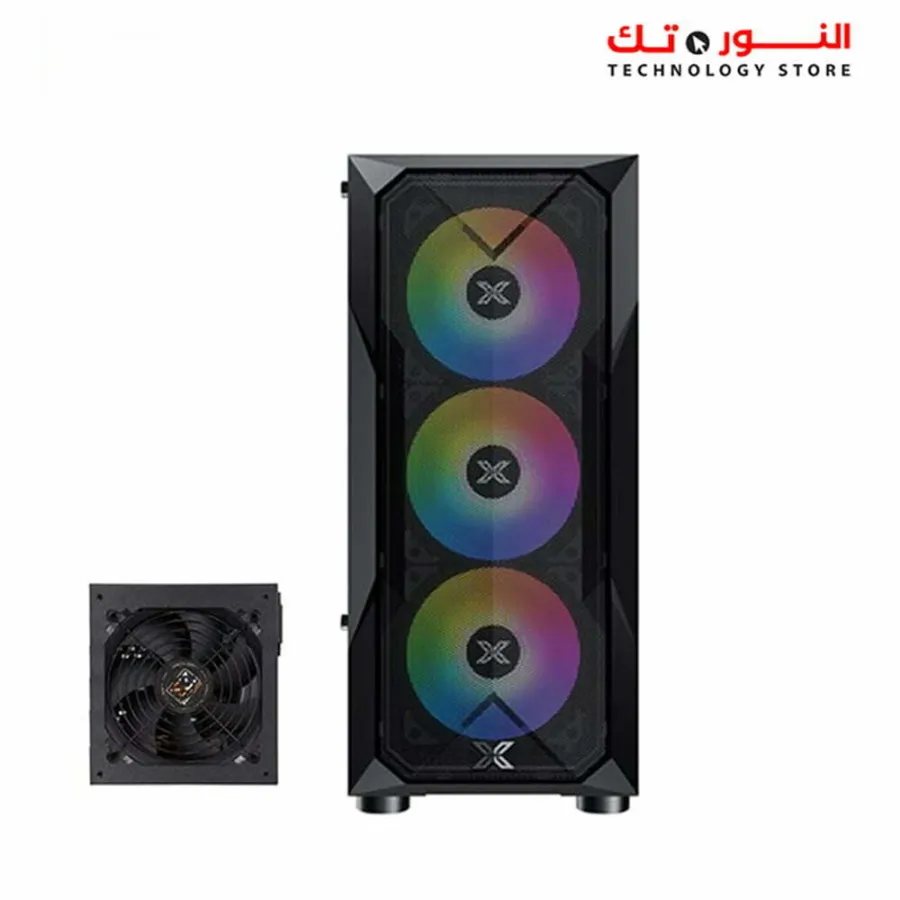 XIGMATEK MID TOWER CASE MOON KNIGHT +  POWER 500W Power Supply