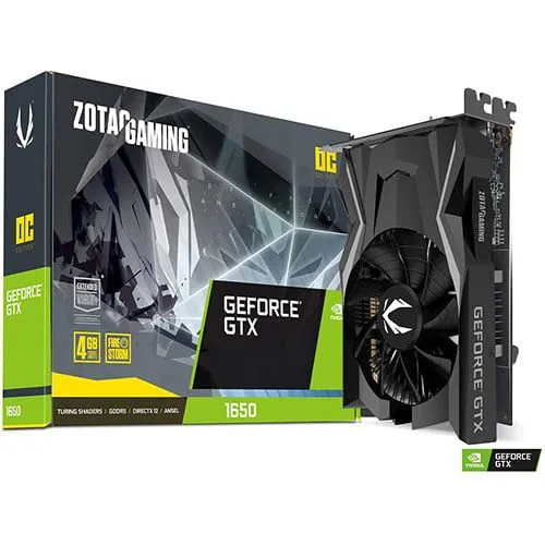 ZOTAC Gaming GeForce GTX 1650 OC 4GB GDDR5 128-Bit Gaming Graphics Card, Super Compact