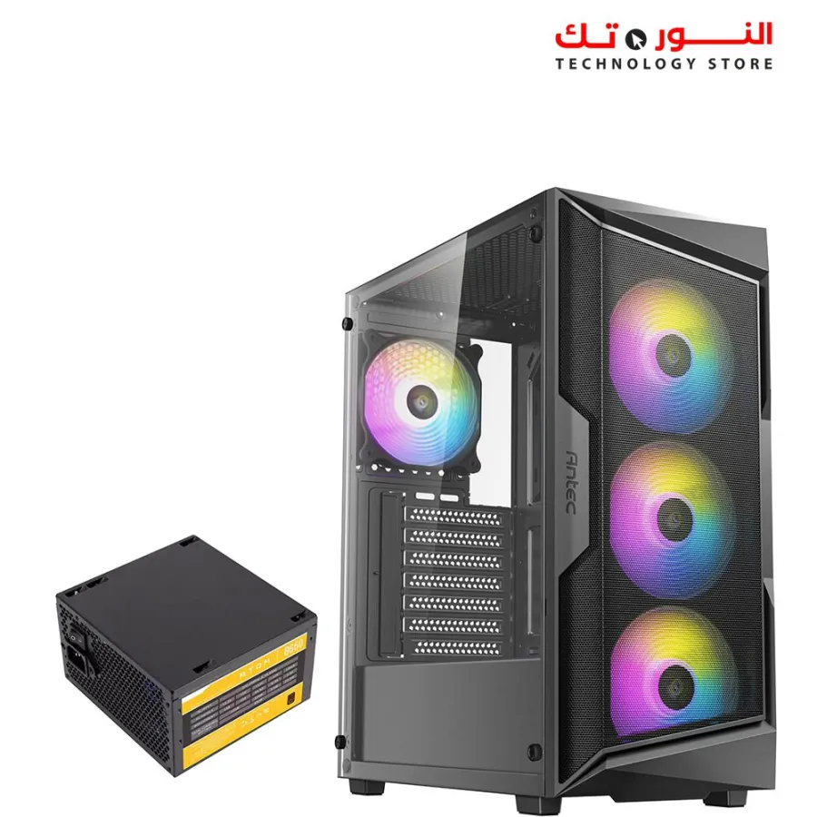 ANTEC AX61 Elite, High-Airflow Mesh Front Panel, 4 x 120mm ARGB Fans Included + PSU Antec ATOM B650 Bronze Certified